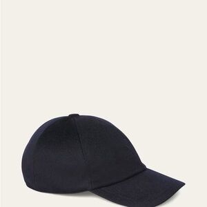 Loro Piana Navy Blue Hat Classic Baseball Style Cashmere